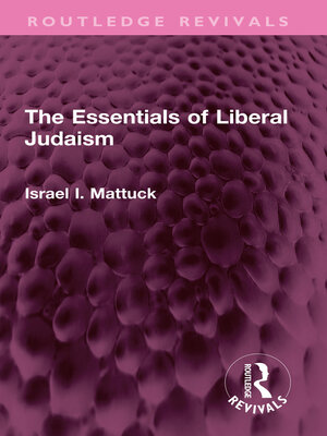 cover image of The Essentials of Liberal Judaism